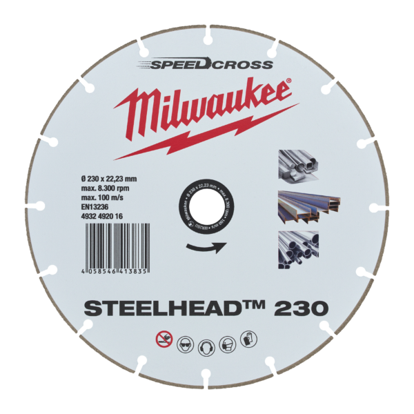 MILWAUKEE® Diamanttrennscheibe DH STEELHEAD 230 mm SPEEDCROSS